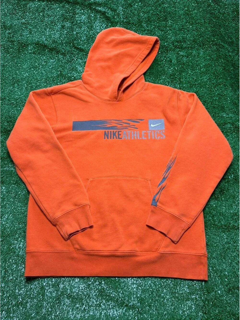 Rare Vintage Y2k Nike Flame|Gray Tag Hoodie|Mens Size Small